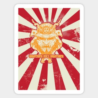 Red Samurai Print t-shirt design Magnet